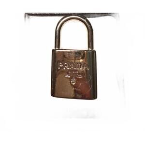 Prada Metal Keychain with Lock Charm